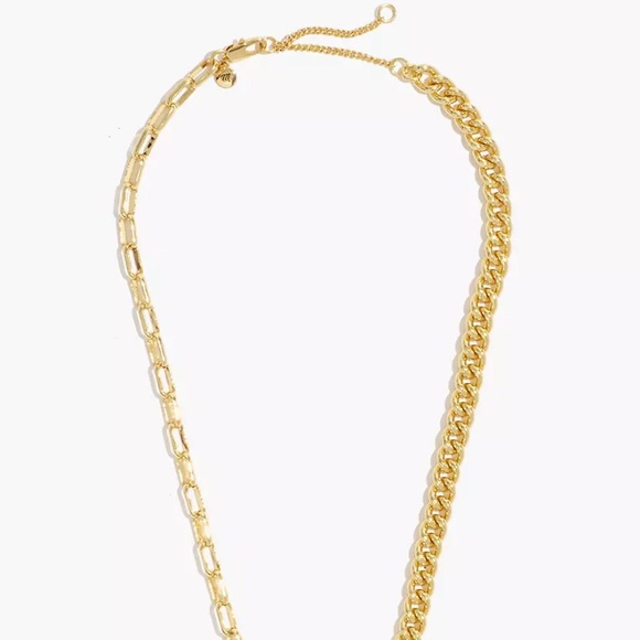 Madewell NWT Shiny Mixed Chain Choker Necklace - Picture 6 of 8
